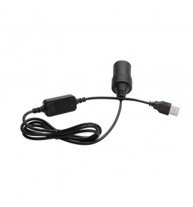 5V 2A USB To 12V Cigarette Lighter Cable Socket Male Female Adapter For Car